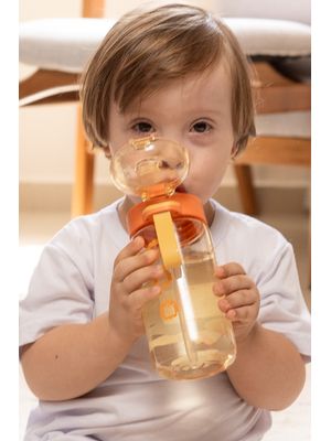Garrafa com Canudo 460ml Kouii Leão Léo