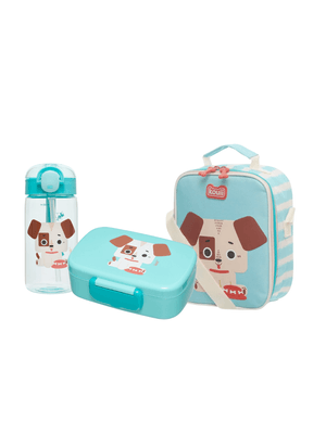 Kit Lancheira + garrafa + box  cachorro théo